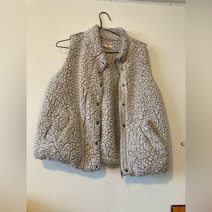 Wool zip up and button up vest
